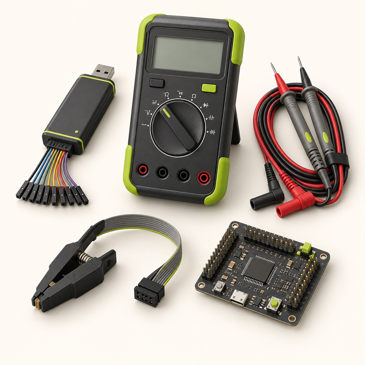 Electronics debugging tools category illustration