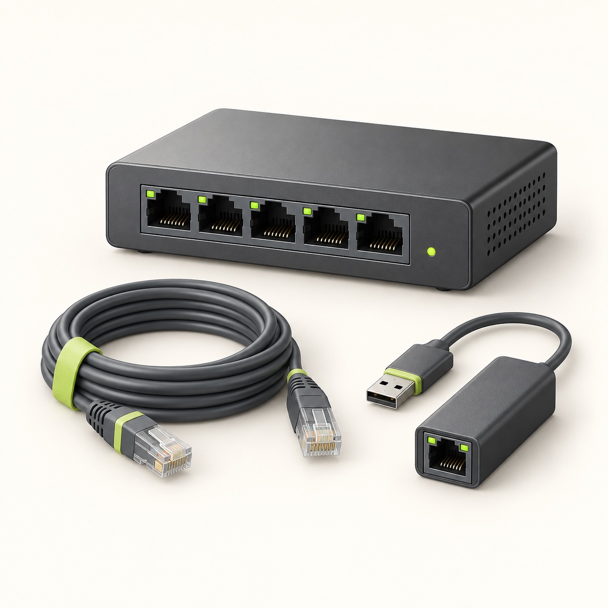 Wired networking equipment category illustration